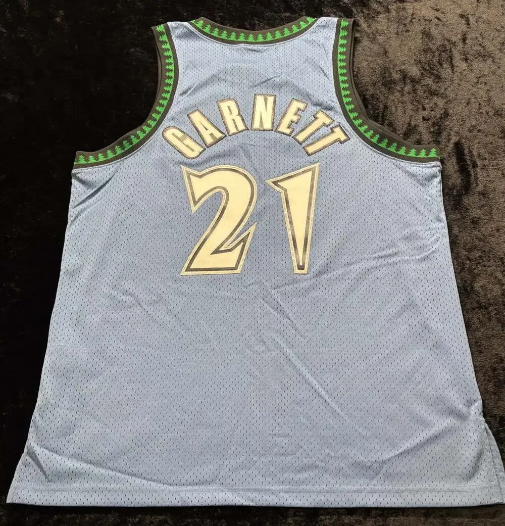 Men XL Vintage Nike Minnesota Timberwolves Kevin Garnett 21 Stitched Jersey
